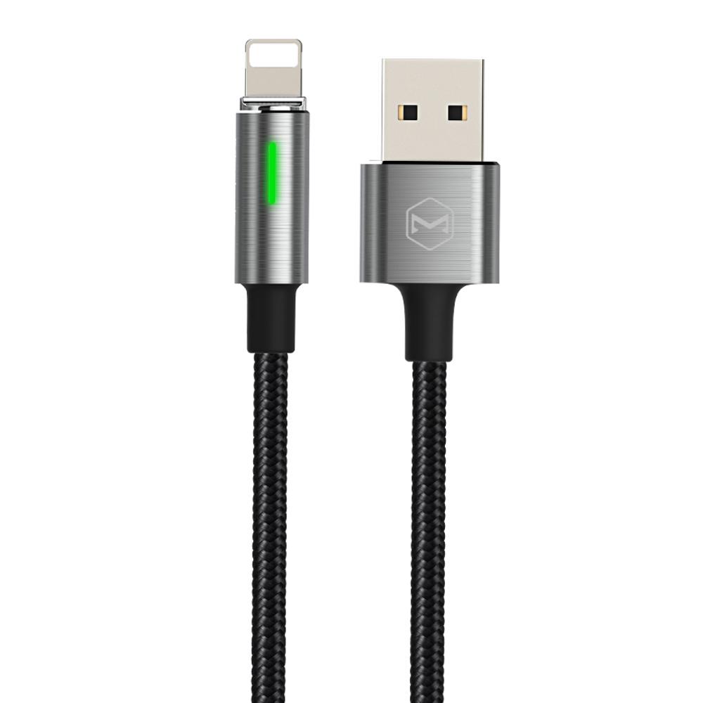 MCDODO Cable iPhone Lightning Led Indicator 1.2 Meter CA-4601 Dark Grey