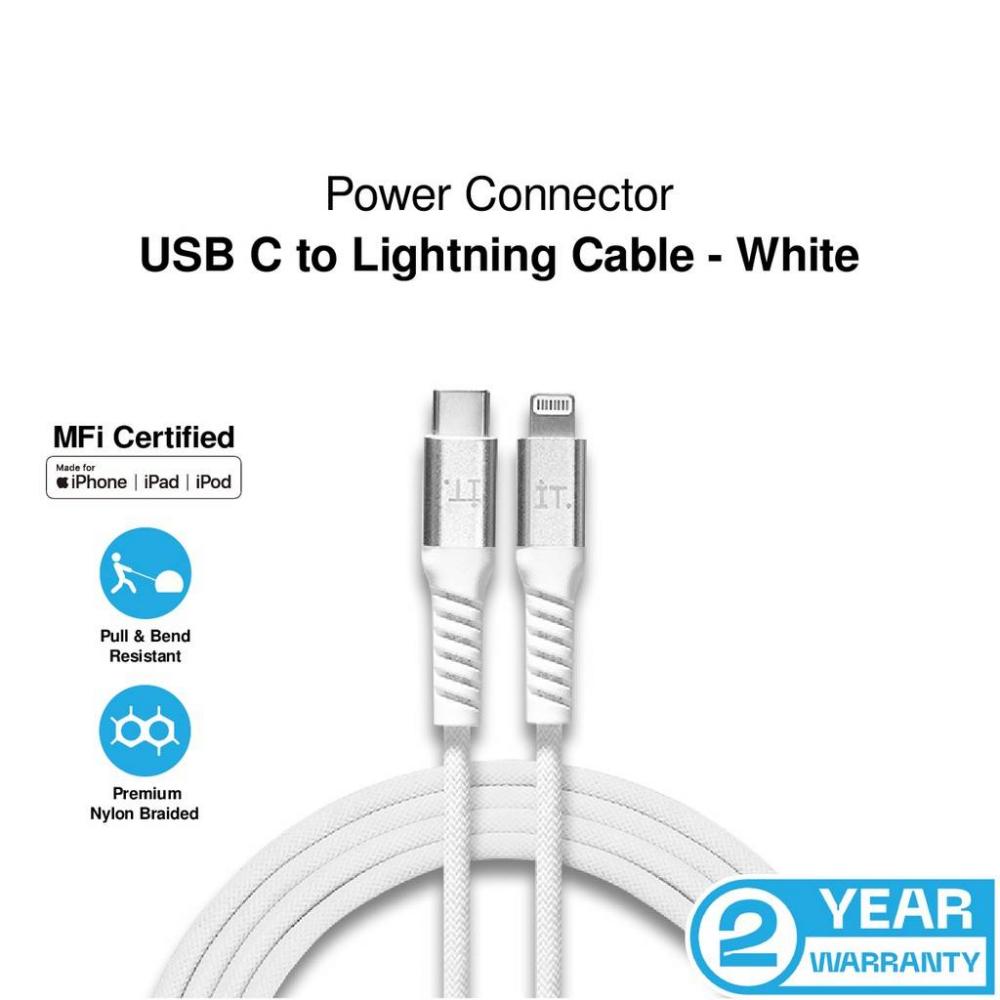 IT. Power Connector USB C to C Cable 1.2 m White