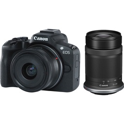 [3340091890] CANON EOS R50 Mirrorless Camera with 18-45mm and 55-210mm Lens