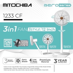 [3339978885] Mitochiba Kipas 3-in-1 Aero Blade 1233CF